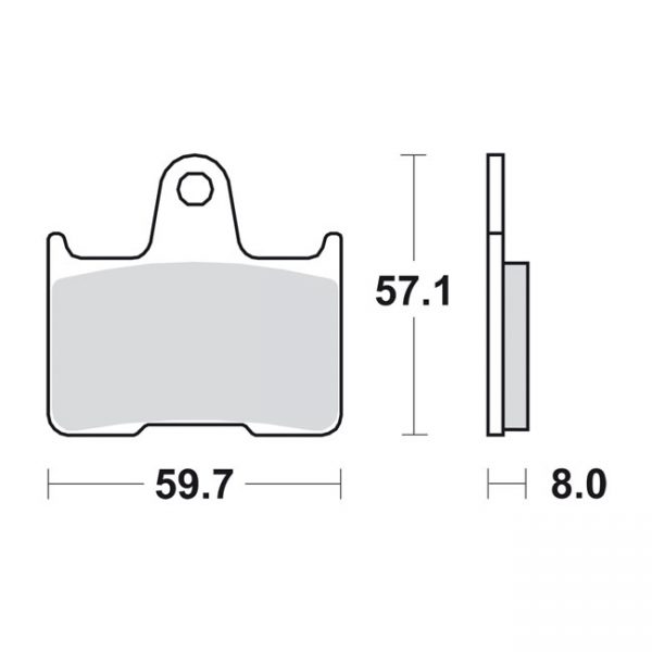 Remblok set / Brake pad set XL '14-'17 rear